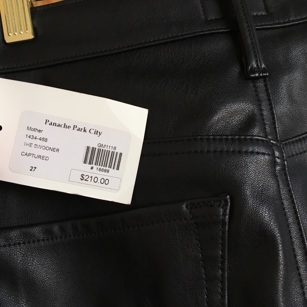 Mother Vegan Leather Swooner Pant NWT - Picture 4 of 4